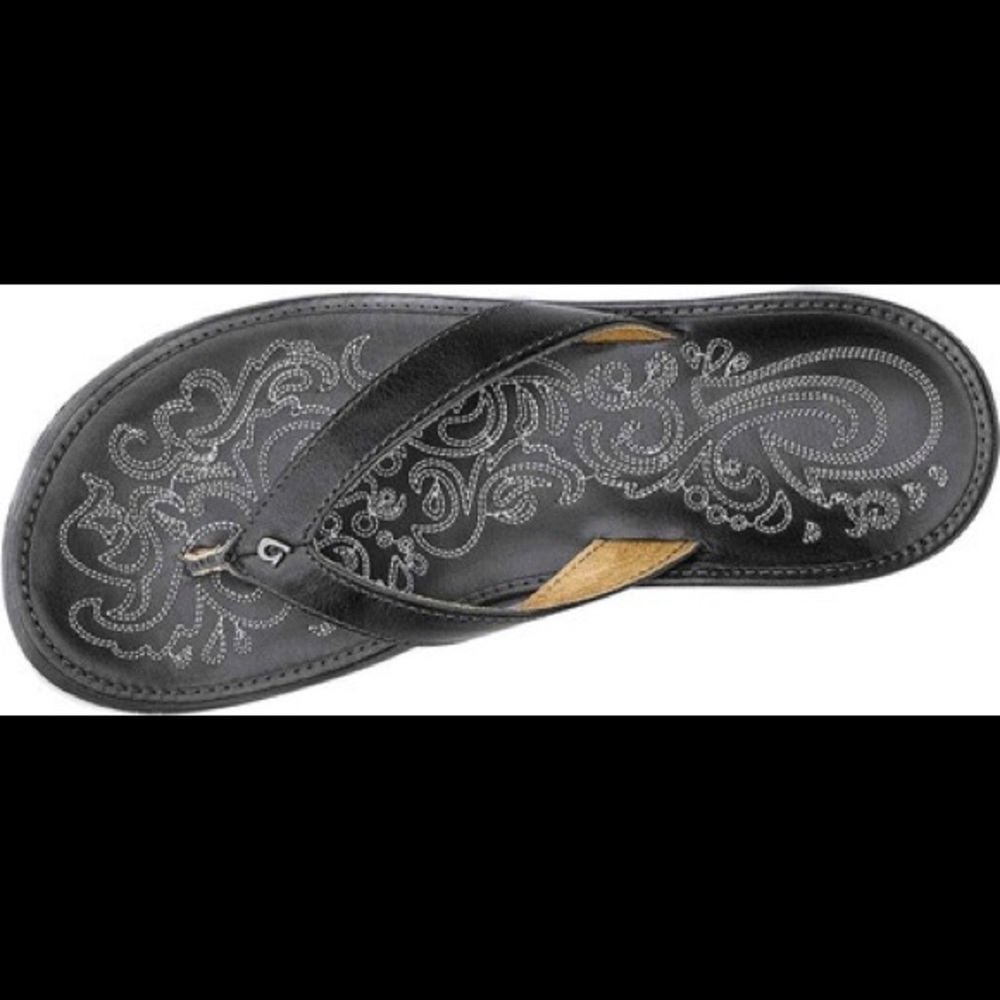 Olukai Paniolo Leather Flip Flop